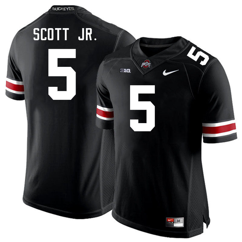 Ohio State Buckeyes Aaron Scott Jr. Men's's #5 Authentic Black College Football Jersey 2404WRCQ0